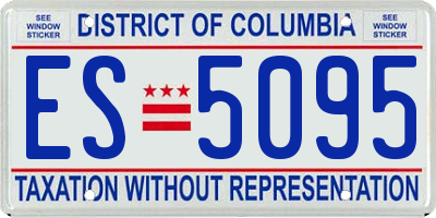 DC license plate ES5095