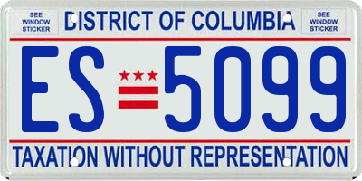 DC license plate ES5099