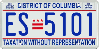 DC license plate ES5101
