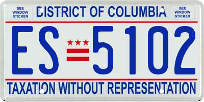 DC license plate ES5102