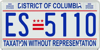 DC license plate ES5110