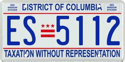 DC license plate ES5112