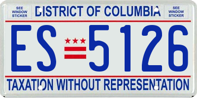 DC license plate ES5126