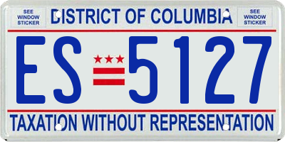 DC license plate ES5127