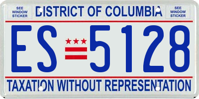 DC license plate ES5128