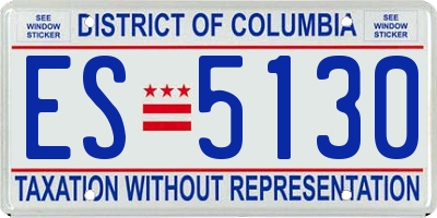 DC license plate ES5130