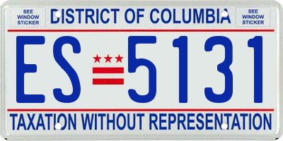 DC license plate ES5131