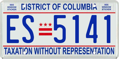 DC license plate ES5141