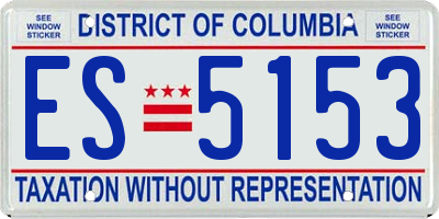 DC license plate ES5153