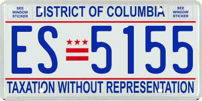 DC license plate ES5155