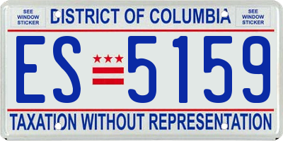 DC license plate ES5159