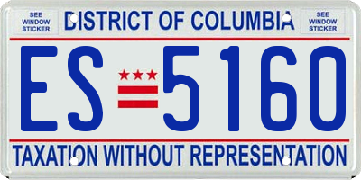DC license plate ES5160