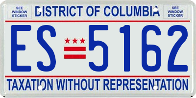 DC license plate ES5162