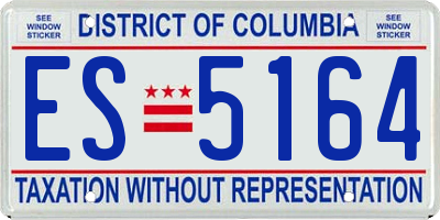 DC license plate ES5164