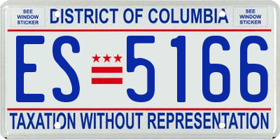 DC license plate ES5166