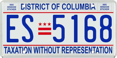 DC license plate ES5168