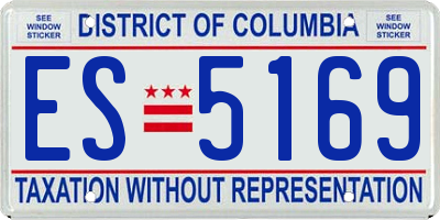 DC license plate ES5169