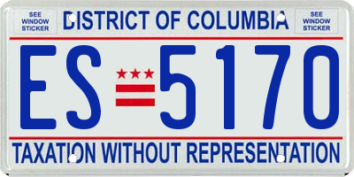 DC license plate ES5170