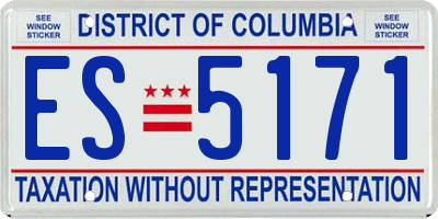 DC license plate ES5171