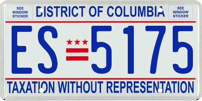 DC license plate ES5175