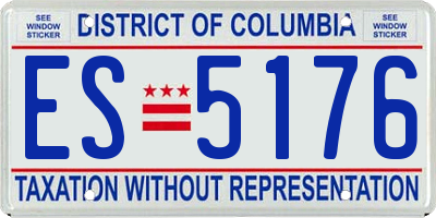 DC license plate ES5176