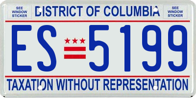 DC license plate ES5199