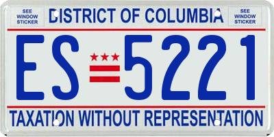 DC license plate ES5221