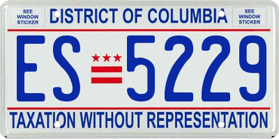 DC license plate ES5229