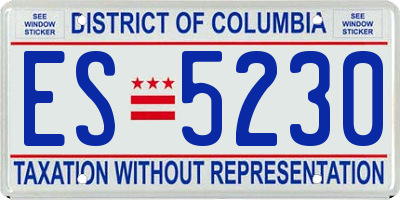 DC license plate ES5230