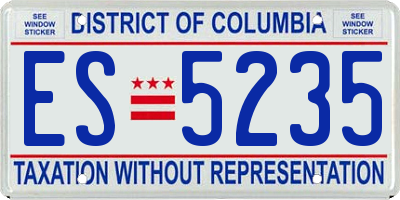 DC license plate ES5235