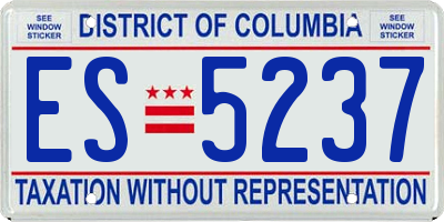 DC license plate ES5237