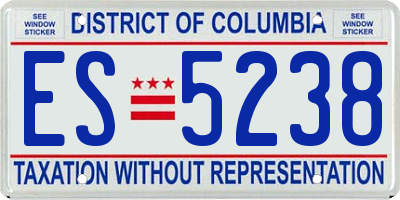 DC license plate ES5238