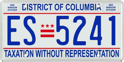 DC license plate ES5241