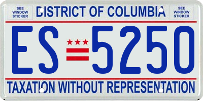 DC license plate ES5250