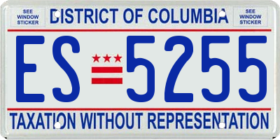 DC license plate ES5255