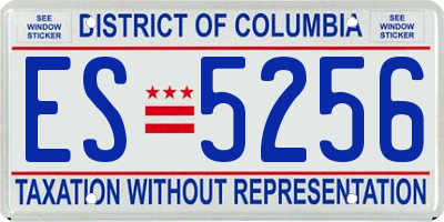 DC license plate ES5256