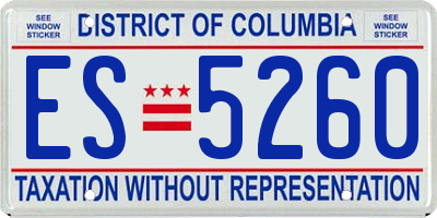 DC license plate ES5260