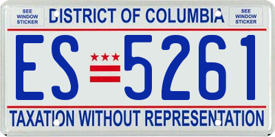 DC license plate ES5261