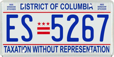 DC license plate ES5267