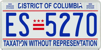DC license plate ES5270