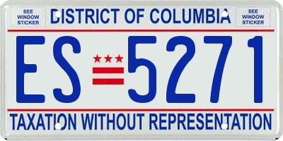 DC license plate ES5271