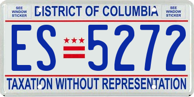 DC license plate ES5272