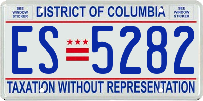 DC license plate ES5282