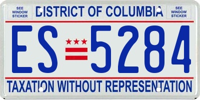 DC license plate ES5284