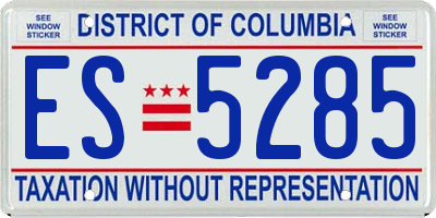 DC license plate ES5285