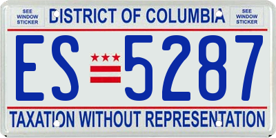 DC license plate ES5287