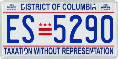 DC license plate ES5290