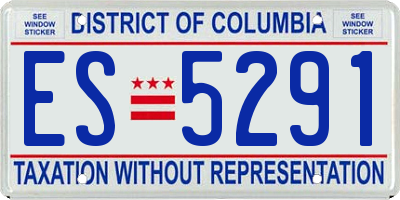 DC license plate ES5291