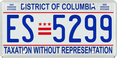 DC license plate ES5299
