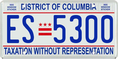 DC license plate ES5300